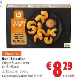 Colruyt Boni Selection Crispy Scampi met cocktailsaus aanbieding