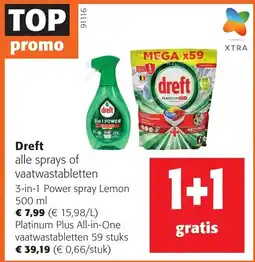 Colruyt Dreft alle sprays of vaatwastabletten aanbieding