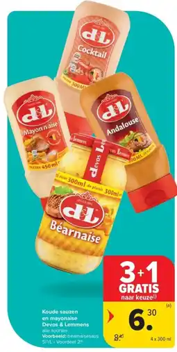 Carrefour Koude sauzen en mayonaise Devos & Lemmens aanbieding