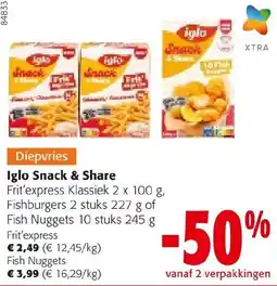 Colruyt Iglo Snack & Share aanbieding