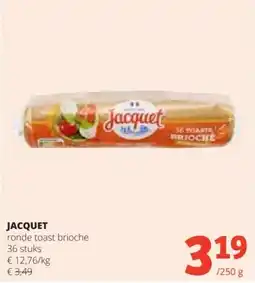 Spar Jacquet ronde toast brioche aanbieding