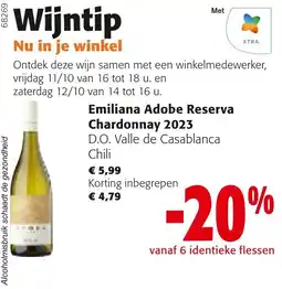 Colruyt emiliana adobe reserva chardonnay 2023 aanbieding