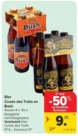 Carrefour Bier Cuvée des Trolls en Bush aanbieding