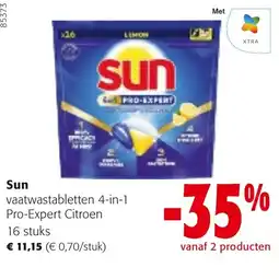 Colruyt Sun vaatwastabletten 4-in-1 aanbieding