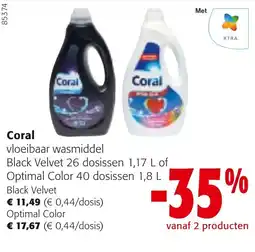 Colruyt Coral vloeibaar wasmiddel aanbieding