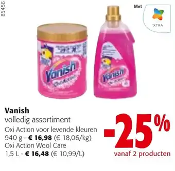Colruyt Vanish volledig assortiment aanbieding