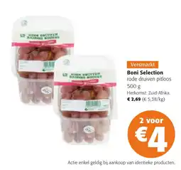 Colruyt Boni Selection rode druiven pitloos aanbieding