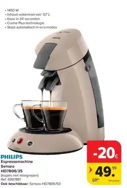Carrefour Philips espressomachine senseo aanbieding
