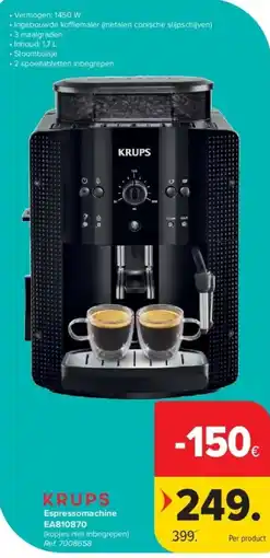 Carrefour Krups espressomachine aanbieding