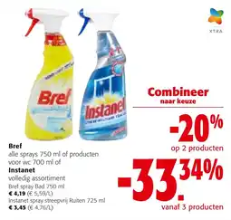 Colruyt Bref en Instantet sprays aanbieding