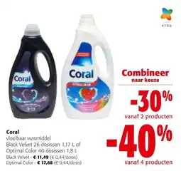 Colruyt Coral vloeibaar wasmiddel aanbieding