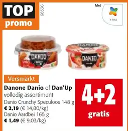 Colruyt Danone Danio of Dan'Up volledig assortiment aanbieding