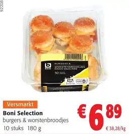 Colruyt Boni Selection burgers & worstenbroodjes aanbieding