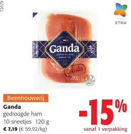 Colruyt Ganda gedroogde ham aanbieding
