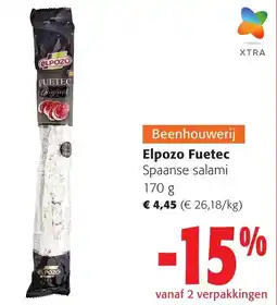 Colruyt Elpozo Fuetec Spaanse salami aanbieding