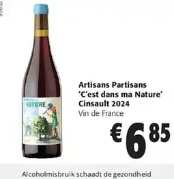 Colruyt Artisans Partisans 'C'est dans ma Nature' Cinsault 2024 aanbieding