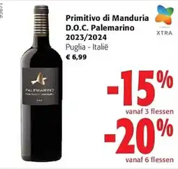 Colruyt Primitivo di Manduria D.O.C. Palemarino aanbieding