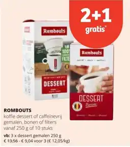 Spar Rombouts koffie dessert aanbieding