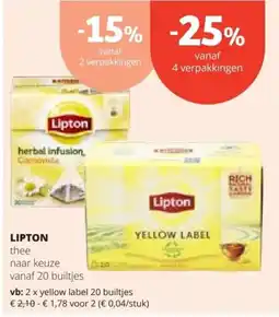 Spar Lipton thee aanbieding