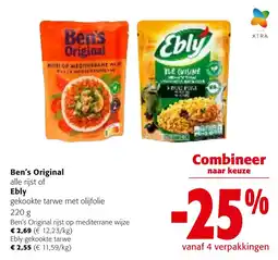 Colruyt Ben's Original alle rijst of Ebly gekookte tarwe met olijfolie aanbieding