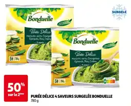 Auchan purée délice 4 saveurs surgelée bonduelle aanbieding