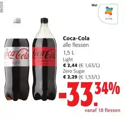 Colruyt Coca-Cola alle flessen aanbieding