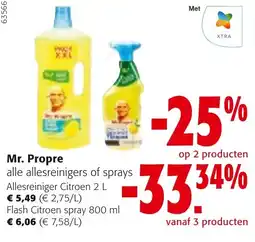 Colruyt Mr. Propre alle allesreinigers of sprays aanbieding