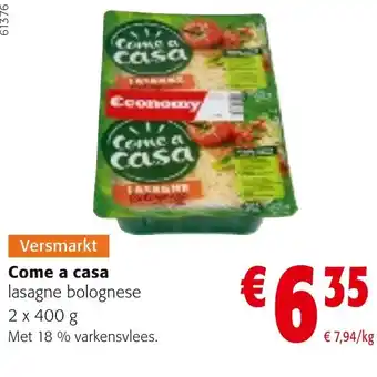 Colruyt Come a casa lasagne bolognese aanbieding
