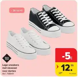 Carrefour Lage sneakers met sleezool voor dames aanbieding