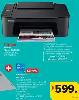 Carrefour Canon printer pixma ts3550i aanbieding