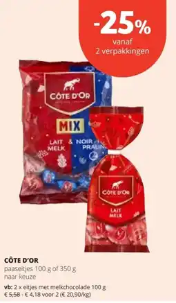 Spar Côte d'or paaseitjes aanbieding