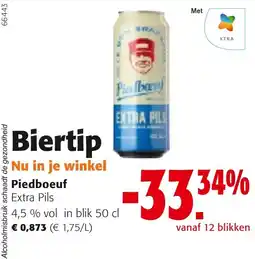 Colruyt Biertip Piedboeuf Extra Pils aanbieding