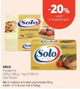 Spar Solo margarine aanbieding