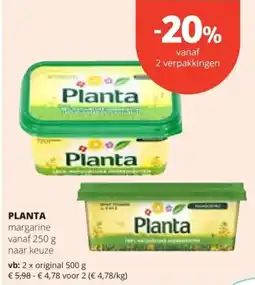 Spar Planta margarine aanbieding