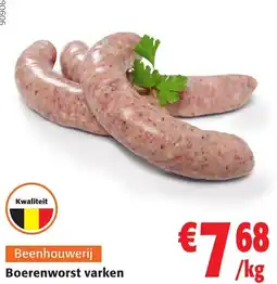 Colruyt Boerenworst varken aanbieding