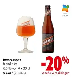 Colruyt Kwaremont blond bier aanbieding