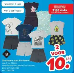 Carrefour Shortama voor kinderen aanbieding