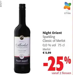 Colruyt Night orient sparkling classic of merlot aanbieding