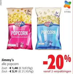 Colruyt Jimmy's alle popcorn aanbieding