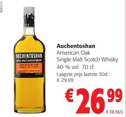 Colruyt Auchentoshan american oak single malt scotch whisky aanbieding
