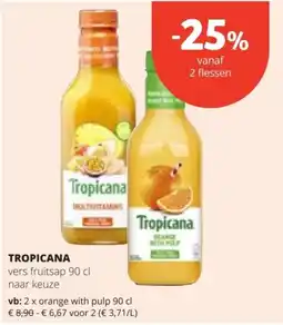 Spar Tropicana vers fruitsap aanbieding