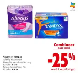 Colruyt Always of Tampax aanbieding