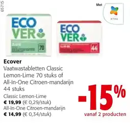 Colruyt Ecover vaatwastabletten aanbieding