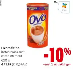 Colruyt Ovomaltine instantdrank met cacao en mout aanbieding