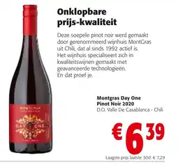 Colruyt Montgras day one pinot noir 2020 aanbieding