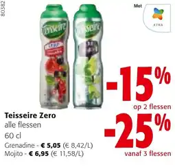 Colruyt Teisseire Zero aanbieding