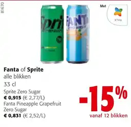 Colruyt Fanta of Sprite aanbieding