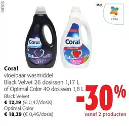 Colruyt Coral vloeibaar wasmiddel aanbieding