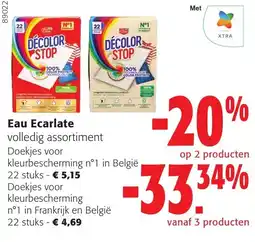 Colruyt Eau Ecarlate doekjes voor kleurbescherming aanbieding