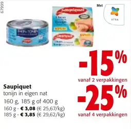 Colruyt Saupiquet tonijn in eigen nat aanbieding